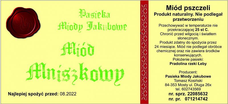 Miód Wierzbowo - Mniszkowy